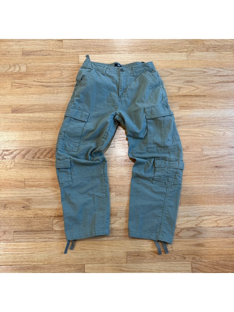 Stussy Olive Fatigue Surplus Ripstop Cargo Straight Leg Pants 30/30